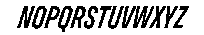 UniforaCondensed SemiboldItalic Font UPPERCASE