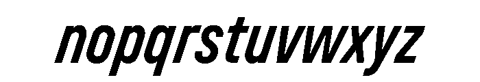 UniforaCondensed SemiboldItalic Font LOWERCASE