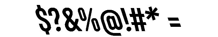 UniforaCondensed SemiboldRetalic Instance Font OTHER CHARS