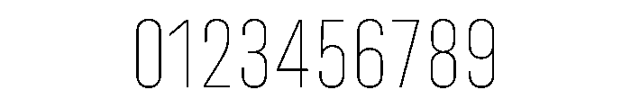 UniforaCondensed Thin Font OTHER CHARS