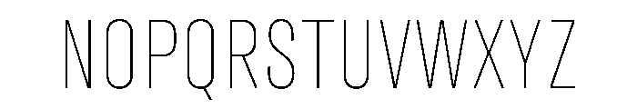 UniforaCondensed Thin Font UPPERCASE