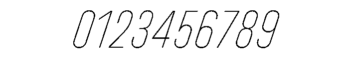 UniforaCondensed ThinItalic Instance Font OTHER CHARS