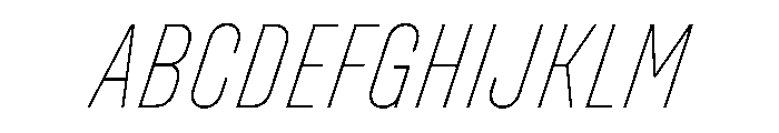 UniforaCondensed ThinItalic Instance Font UPPERCASE