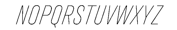 UniforaCondensed ThinItalic Instance Font UPPERCASE