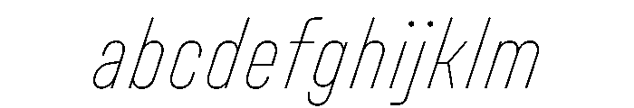 UniforaCondensed ThinItalic FONT