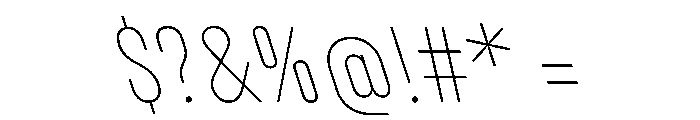 UniforaCondensed ThinRetalic Instance Font OTHER CHARS