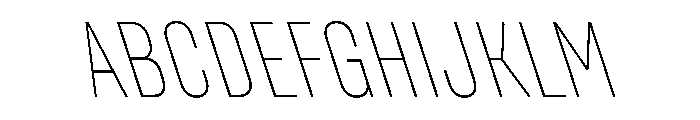 UniforaCondensed ThinRetalic Instance Font UPPERCASE