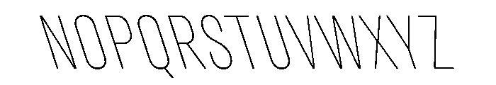 UniforaCondensed ThinRetalic Instance Font UPPERCASE
