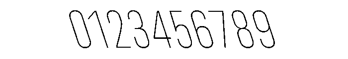 UniforaCondensed ThinRetalic Font OTHER CHARS