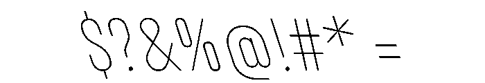 UniforaCondensed ThinRetalic Font OTHER CHARS
