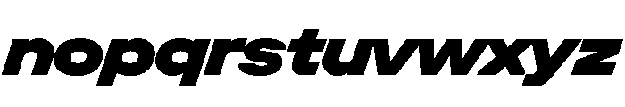 UniforaExpanded BlackItalic Instance Font LOWERCASE