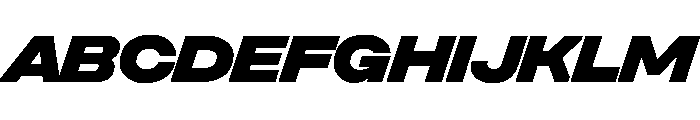 UniforaExpanded BlackItalic Font UPPERCASE