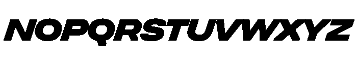 UniforaExpanded BlackItalic Font UPPERCASE