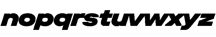 UniforaExpanded BlackItalic Font LOWERCASE