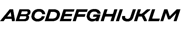 UniforaExpanded BoldItalic Instance Font UPPERCASE