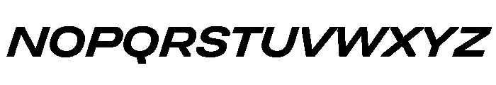 UniforaExpanded BoldItalic Instance Font UPPERCASE