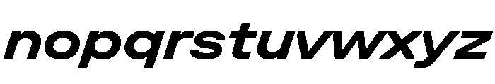 UniforaExpanded BoldItalic Instance Font LOWERCASE
