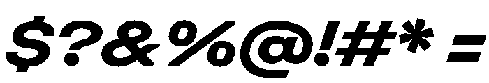 UniforaExpanded BoldItalic Font OTHER CHARS