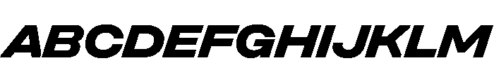 UniforaExpanded ExtraboldItalic Instance Font UPPERCASE