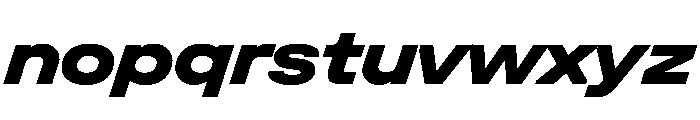 UniforaExpanded ExtraboldItalic Font LOWERCASE