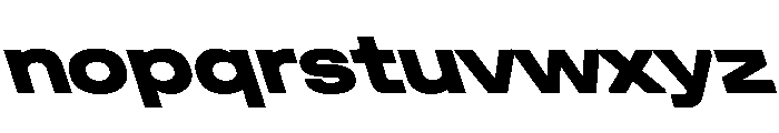 UniforaExpanded ExtraboldRetalic Instance Font LOWERCASE
