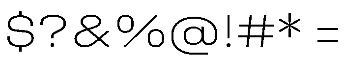 UniforaExpanded Extralight Font OTHER CHARS