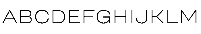 UniforaExpanded Extralight Font UPPERCASE