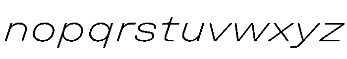 UniforaExpanded ExtralightItalic Instance Font LOWERCASE