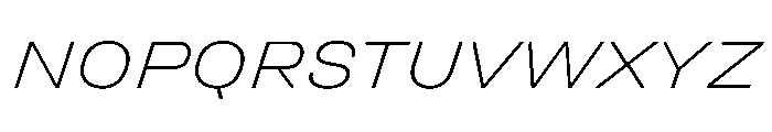 UniforaExpanded ExtralightItalic Font UPPERCASE