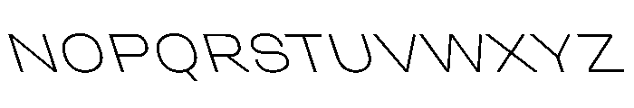 UniforaExpanded ExtralightRetalic Instance Font UPPERCASE