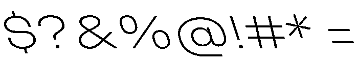 UniforaExpanded ExtralightRetalic Font OTHER CHARS