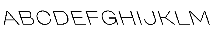 UniforaExpanded ExtralightRetalic Font UPPERCASE