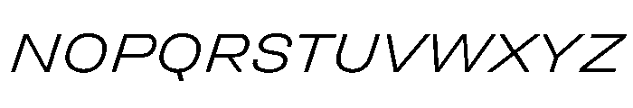 UniforaExpanded LightItalic Instance Font UPPERCASE
