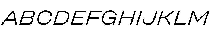 UniforaExpanded LightItalic Font UPPERCASE