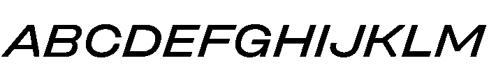 UniforaExpanded MediumItalic Instance Font UPPERCASE