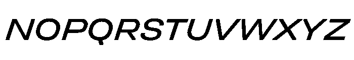 UniforaExpanded MediumItalic Instance Font UPPERCASE
