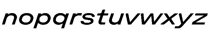 UniforaExpanded MediumItalic Instance Font LOWERCASE
