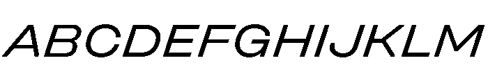 UniforaExpanded RegularItalic Instance Font UPPERCASE