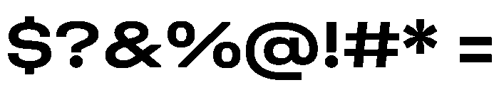 UniforaExpanded Semibold Font OTHER CHARS