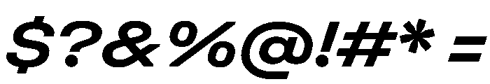 UniforaExpanded SemiboldItalic Instance Font OTHER CHARS