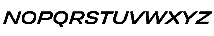 UniforaExpanded SemiboldItalic Instance Font UPPERCASE