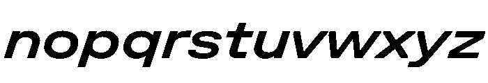 UniforaExpanded SemiboldItalic Instance Font LOWERCASE