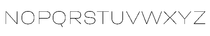 UniforaExpanded Thin Instance Font UPPERCASE
