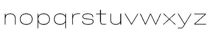 UniforaExpanded Thin Instance Font LOWERCASE