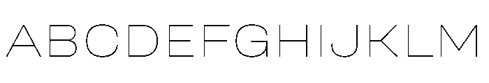 UniforaExpanded Thin Font UPPERCASE