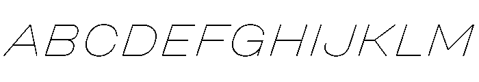 UniforaExpanded ThinItalic Instance Font UPPERCASE