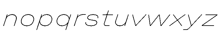 UniforaExpanded ThinItalic Instance Font LOWERCASE