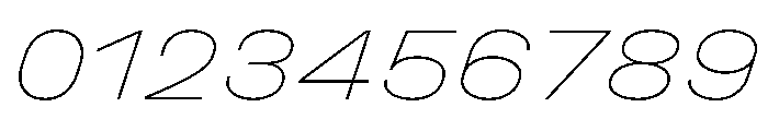 UniforaExpanded ThinItalic Font OTHER CHARS
