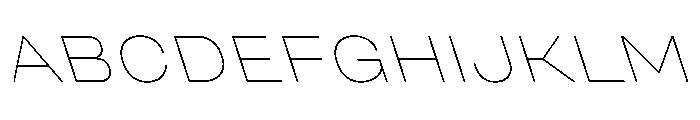 UniforaExpanded ThinRetalic Instance Font UPPERCASE
