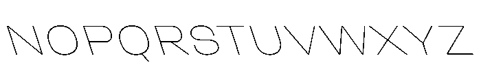 UniforaExpanded ThinRetalic Instance Font UPPERCASE